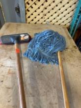 Shop broom and mop