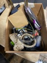 Teflon tape, line level, clamps, charging cords, Auto marine weather seal, safety glass and much