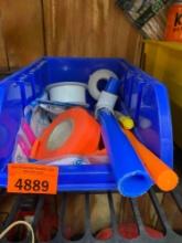 Pex fittings Teflon tape and pex pipe pieces