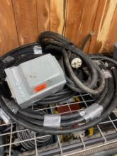 Thick black wire and electrical box