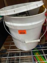 Bucket with a fernco, brass ball valve and more