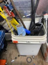 Level, hand held sink snake, cauling gun and other items