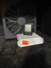Small fan and clock