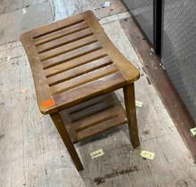 Wooden stool measurements in photos