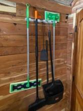 Broom, 2 swifters, dust pan, fly swatter
