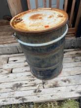 Empty 55 gallon drum