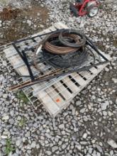 Pallet with misc hoses and other items