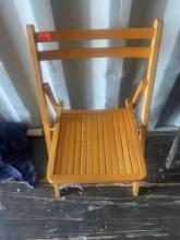 Wooden folding chair