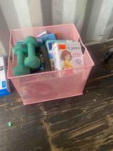 Hand weights and books
