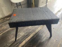 Small folding wicker table measurements in photos