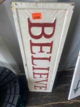 Believe sign measurements in photos