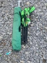 Camp chair and umbrella