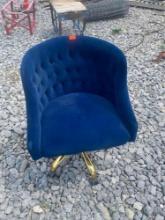 Blue swivel chair