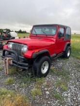 1992 jeep wrangler with hardtop, 145,498 miles , Doesnt have a battery, other conditions unknown