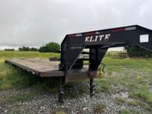 32. 2014 elite trailer with dove tail and ramps nice trailer