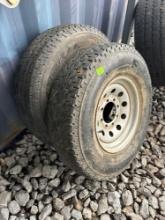 2 wheels with tires Buyer must bring help to load Size in photos