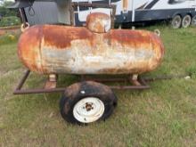 Propane tank on wheels Measurements in photo Buyer Must bring help to load