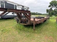 28x86 goose neck trailer . contents on trailer not included. With new winch