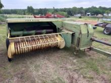 John Deere small hay bailer ,, 5 feeder opening. Buyer Must bring help to load