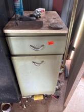Vintage metal cabinet with Formica top
