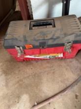 Stack on plastic toolbox