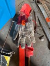 Caution flags and gloves