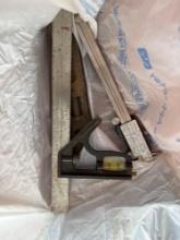 Calipers and square and level