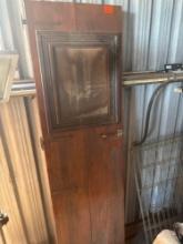 Antique door with picture attached