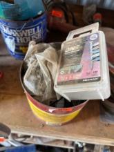 (2) coffee cans with fasteners