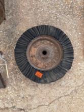 Brush hog wheel