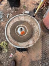Galvanized tub with lid solid tire and wheel