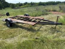 15 ft overall length 11 ft bed Single axle trailer no title sold on bill of sale