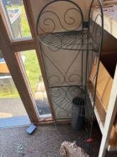 Wire corner shelf decor