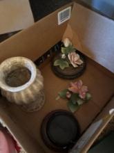 Vase and rose decor