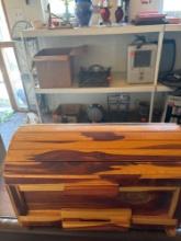 18 wide x 10 in deep cedar chest with seasonal items inside