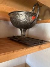 Metal platters Sterling silver large bowl