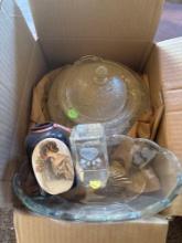 Glass serving dish decor crystal plates
