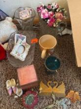 Pitcher vase serving tray decor