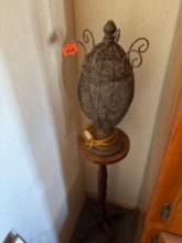 Light on wooden table