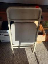 Fold up metal chair