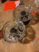 Crystal matching stands platter