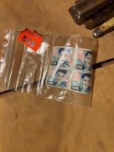 M Hohner D harmonica (2) pocket knives (4) Elvis Presley stamps