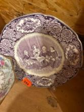 George Washington commemorative plate crown Ducal England ornate candy dish