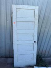 Vintage 5 panel door 30x77 in door