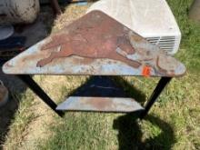 Metal western corner table 27x15 table