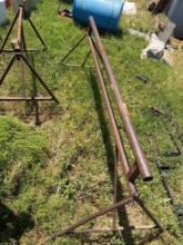 76 in wide metal pipe stand