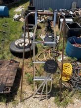 Handy seat cane camper ladder