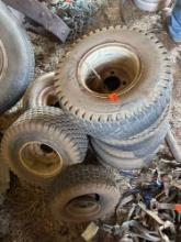 Golf cart tires and wheels and other wheels