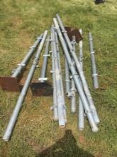 (12) 2 7/8 galvanized post and brackets