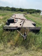32 ft long 8ft wide flatbed trailer once was a camper no title sold with bill of sale